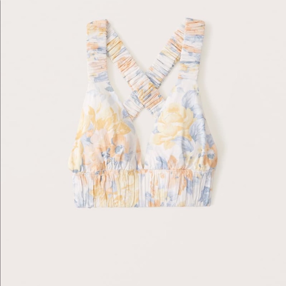 A&F Cropped scrunchie strap top